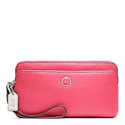 COACH POPPY LEATHER DOUBLE ZIP WALLET - ONE COLOR - F47894