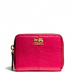 COACH MADISON LEATHER ZIP CARD CASE - ONE COLOR - F47931