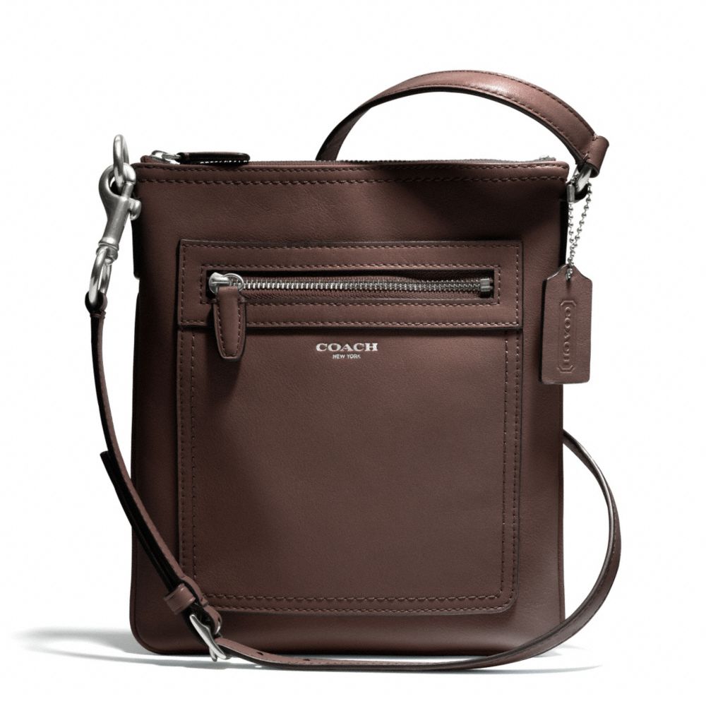 COACH F47989 - LEATHER SWINGPACK SILVER/MIDNIGHT OAK