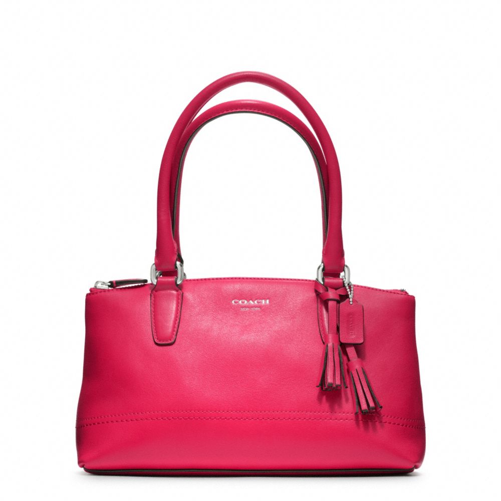 COACH LEGACY LEATHER MINI RORY BAG - SILVER/PINK SCARLET - F48016