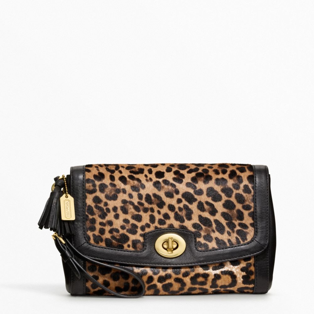 PINNACLE LARGE FLAP CLUTCH - BRASS/MULTICOLOR - COACH F48042