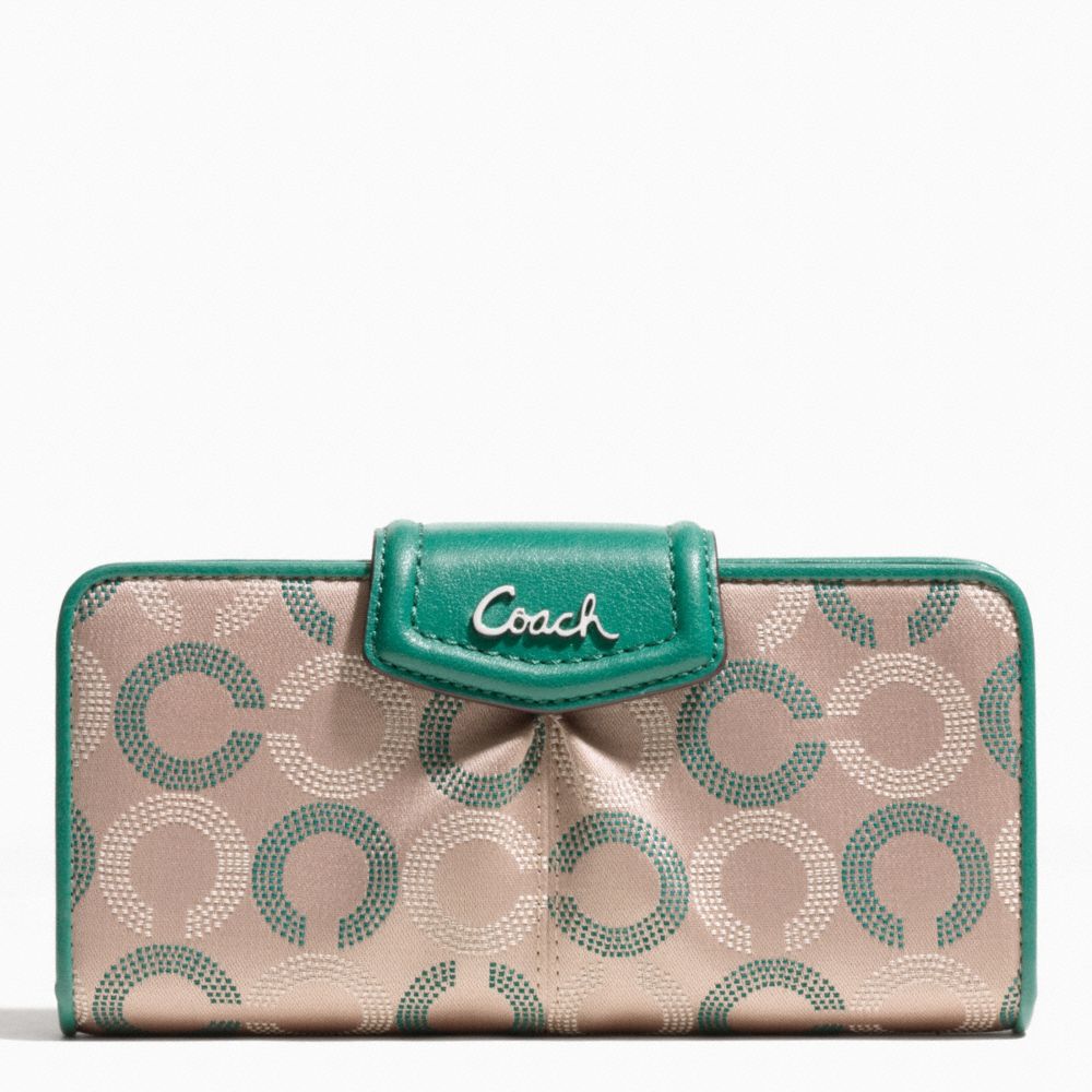 COACH F48050 ASHLEY DOTTED OP ART SLIM ENVELOPE ONE-COLOR