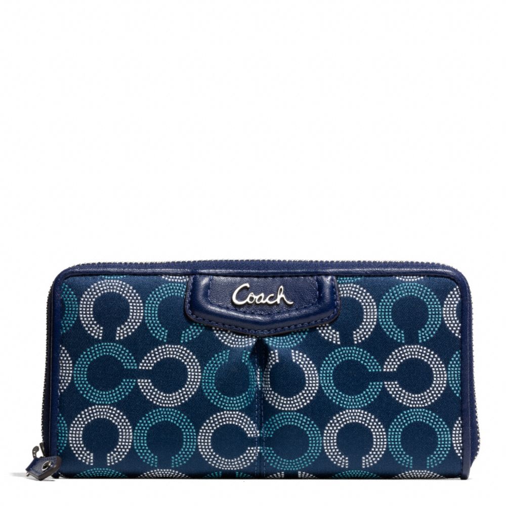 ASHLEY DOTTED OP ART ZIP AROUND COACH F48051