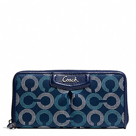 COACH F48051 ASHLEY DOTTED OP ART ZIP AROUND ONE-COLOR