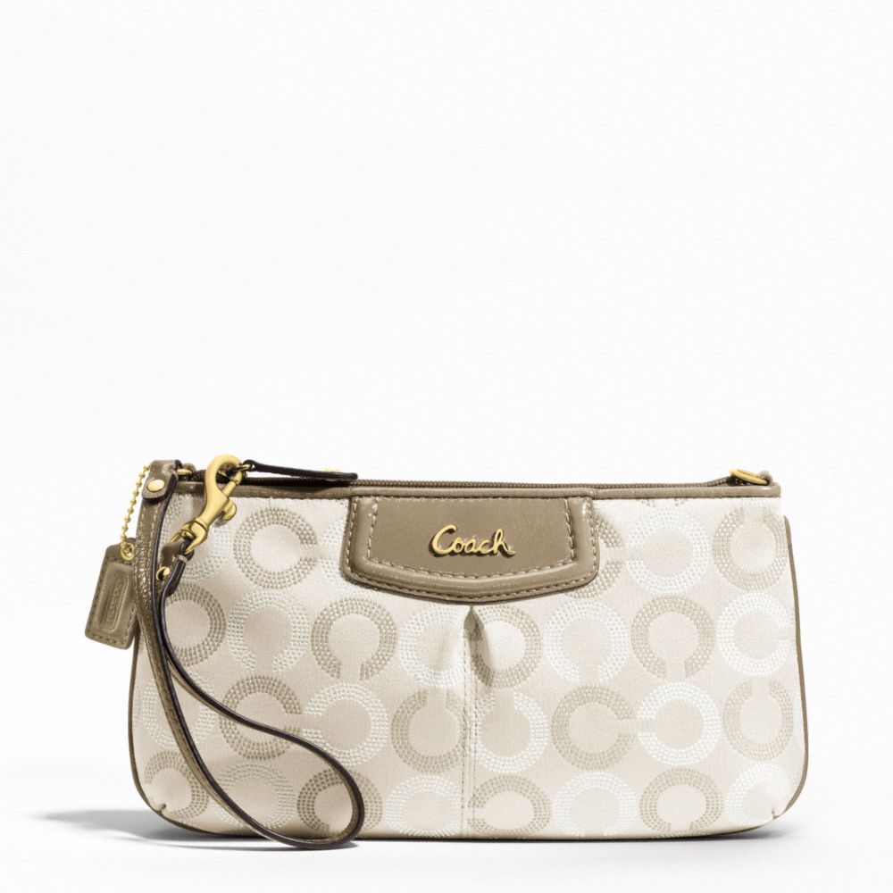 COACH F48053 ASHLEY DOTTED OP ART LARGE WRISTLET ONE-COLOR