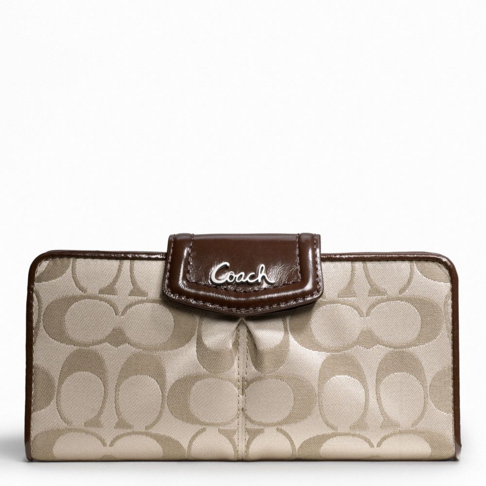 ASHLEY SIGNATURE SATEEN SLIM ENVELOPE COACH F48096