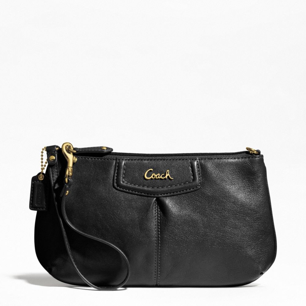 COACH ASHLEY LEATHER LARGE WRISTLET -  - f48103