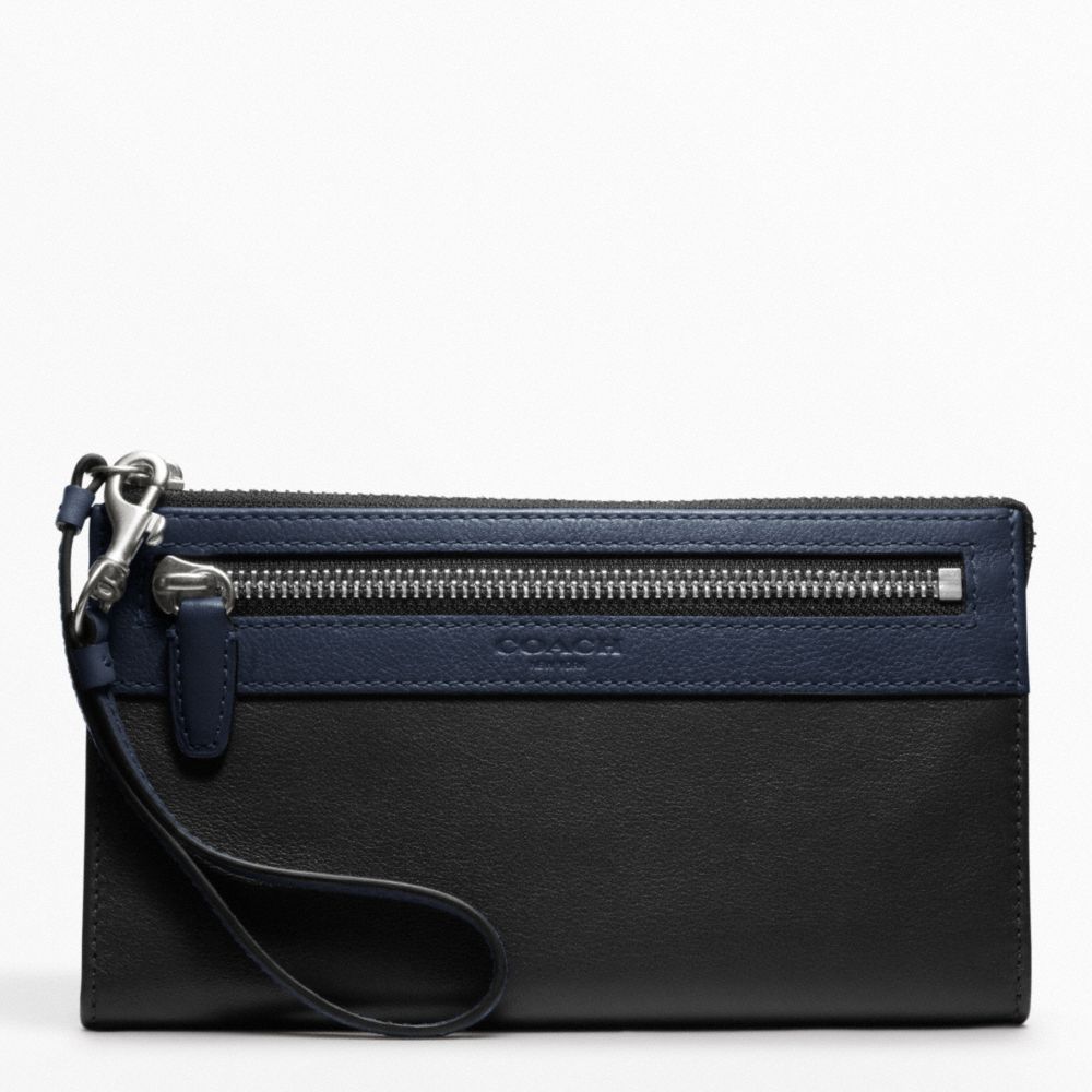 COLORBLOCK ZIPPY WALLET - f48176 - SILVER/BLACK NAVY MULTICOLOR