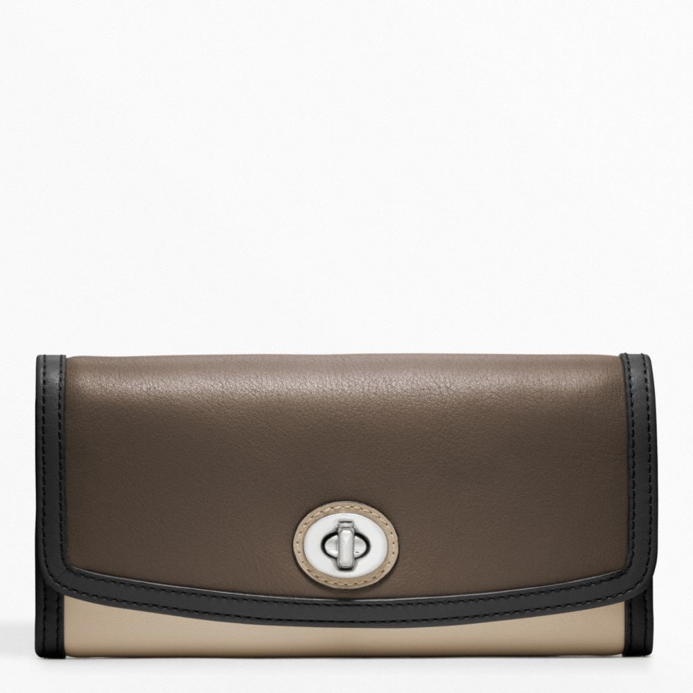 COLORBLOCK SLIM ENVELOPE - SILVER/BLACK MULTI - COACH F48182