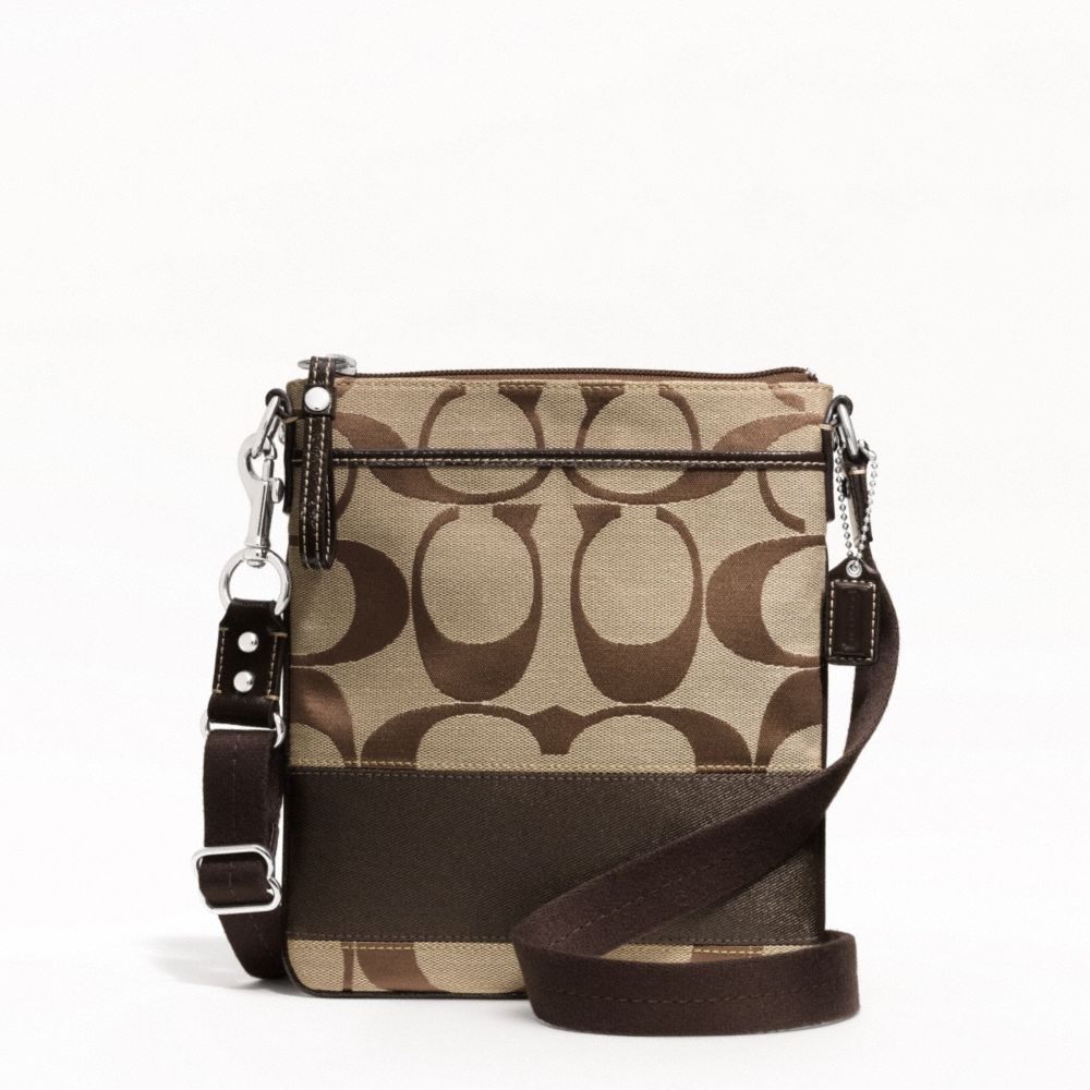 COACH F48391 Signature Stripe Swingpack 