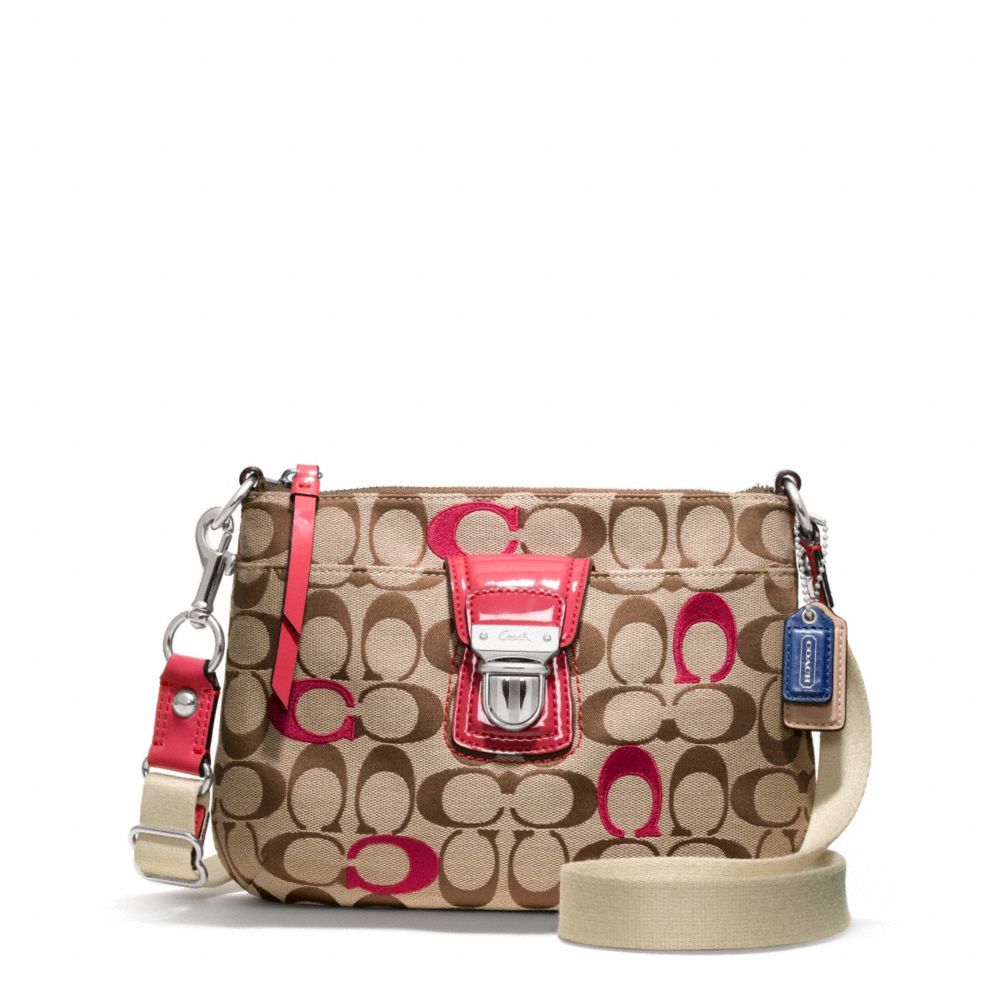 COACH POPPY EMBROIDERED SIGNATURE SWINGPACK -  - f48425