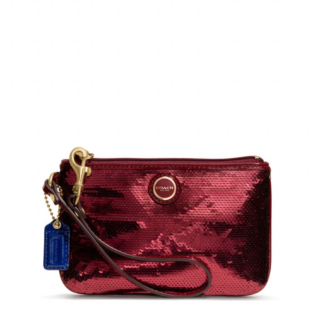 POPPY SEQUIN SMALL WRISTLET COACH F48429