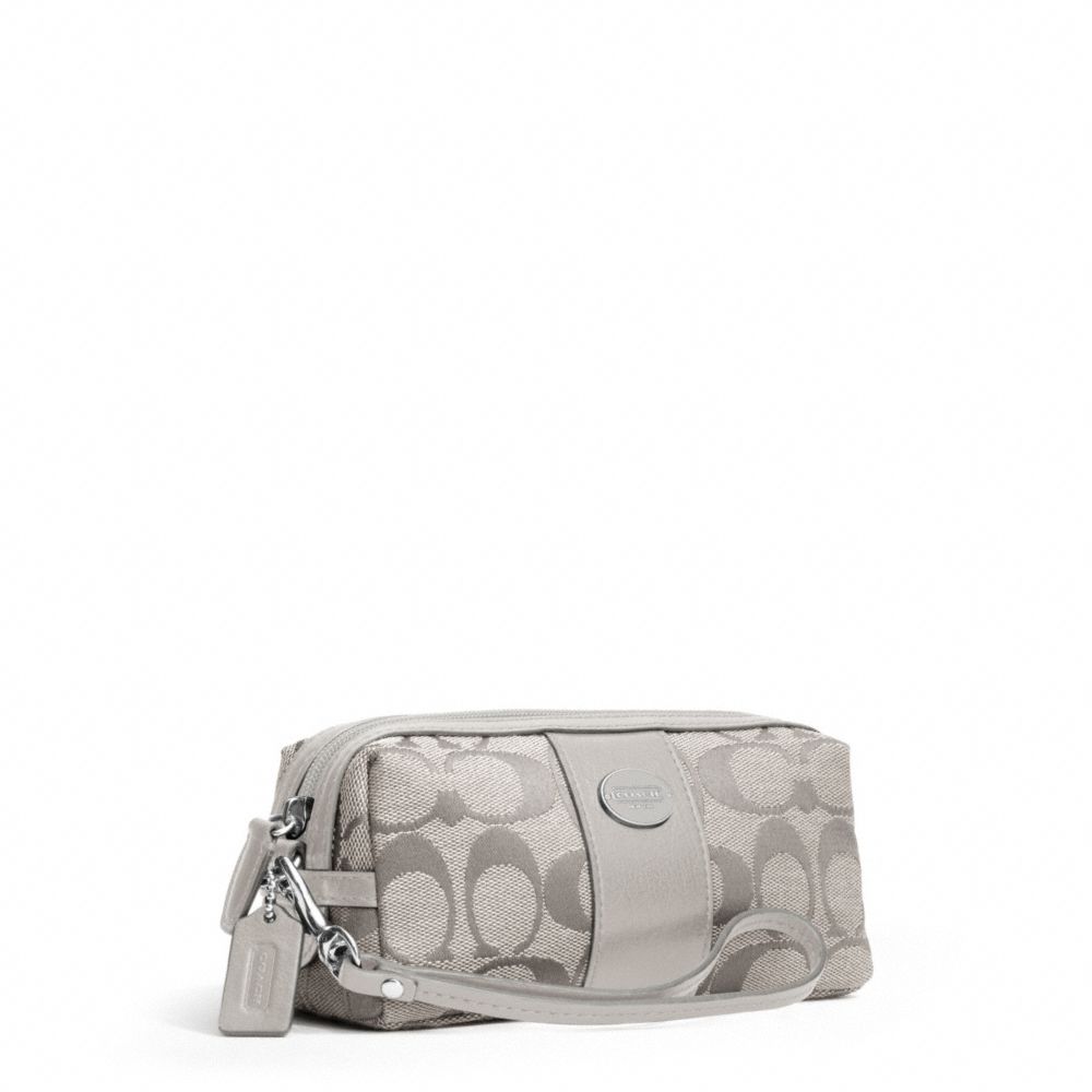 COACH F48444 Signature Cosmetic Case SILVER/GREY