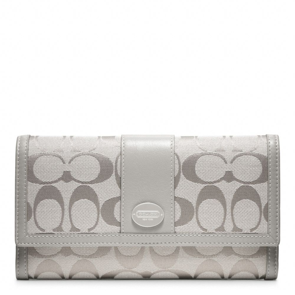 COACH F48445 Signature Checkbook Wallet 