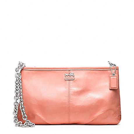 COACH MADISON PATENT LARGE WRISTLET WITH CHAIN -  - f48459