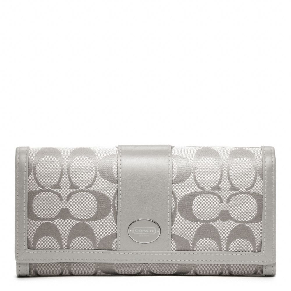 SIGNATURE SLIM ENVELOPE - SILVER/GREY - COACH F48462