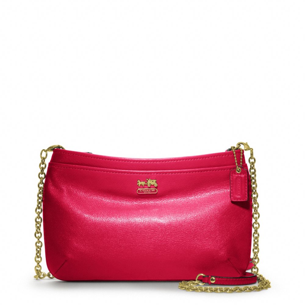 COACH MADISON LEATHER ZIP CROSSBODY - ONE COLOR - F48515