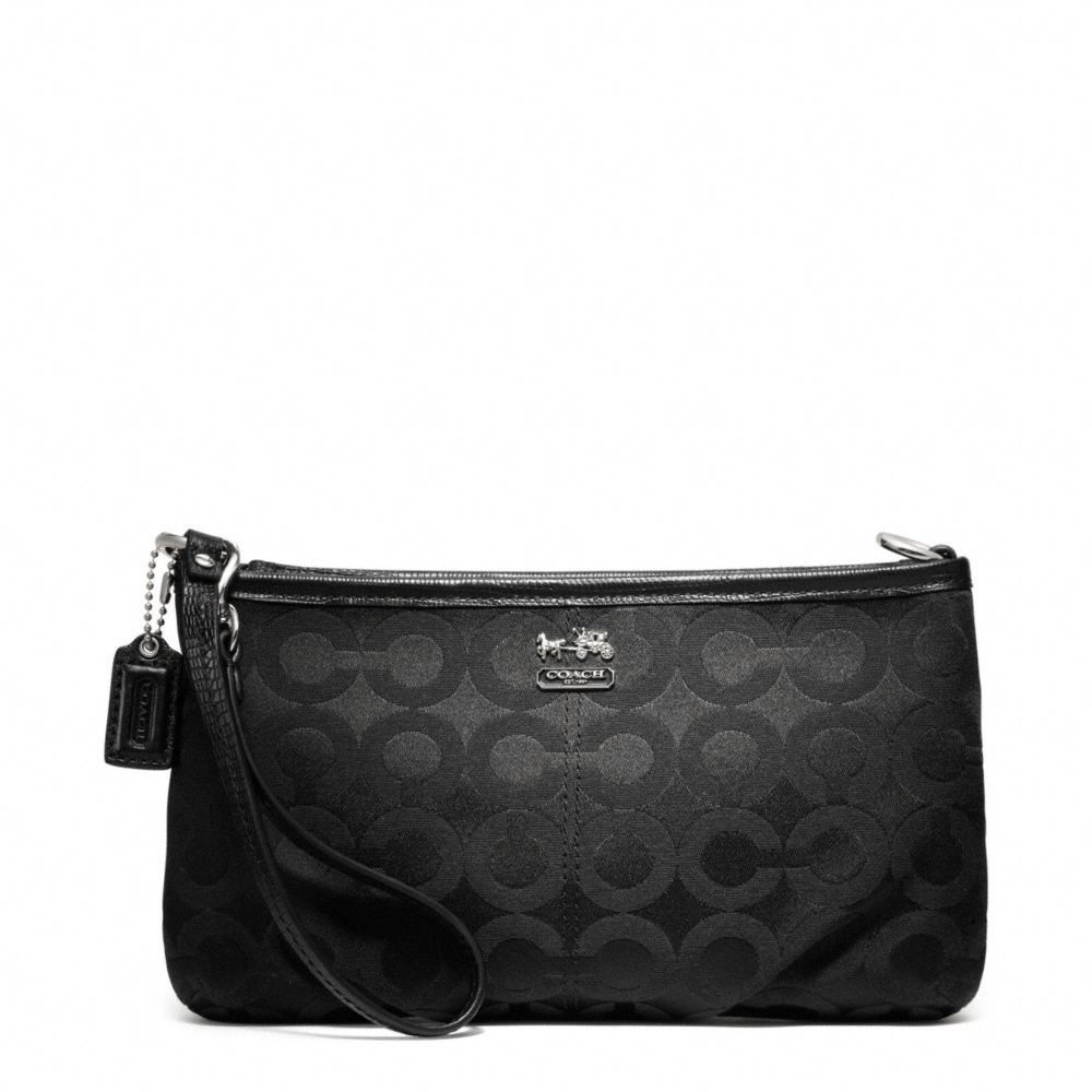 COACH f48543 MADISON OP ART SATEEN LARGE WRISTLET 