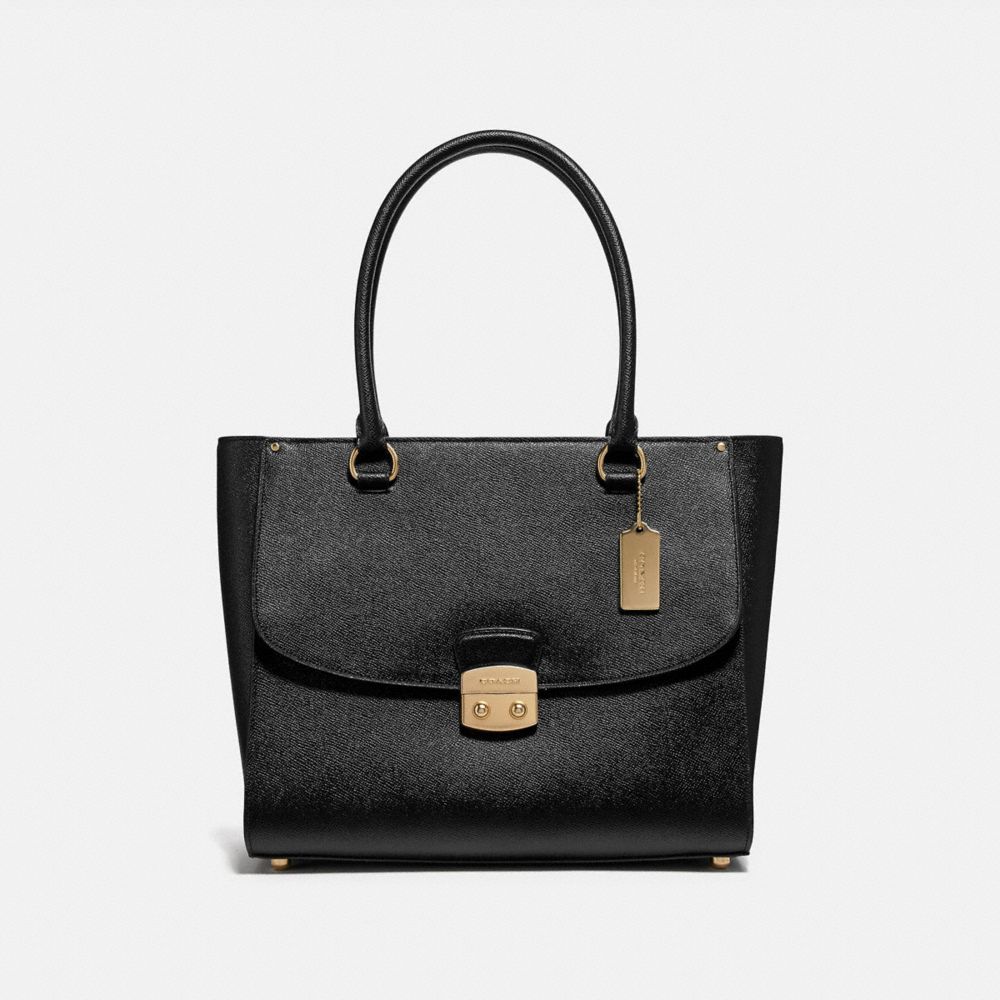 AVARY TOTE - F48629 - BLACK/IMITATION GOLD