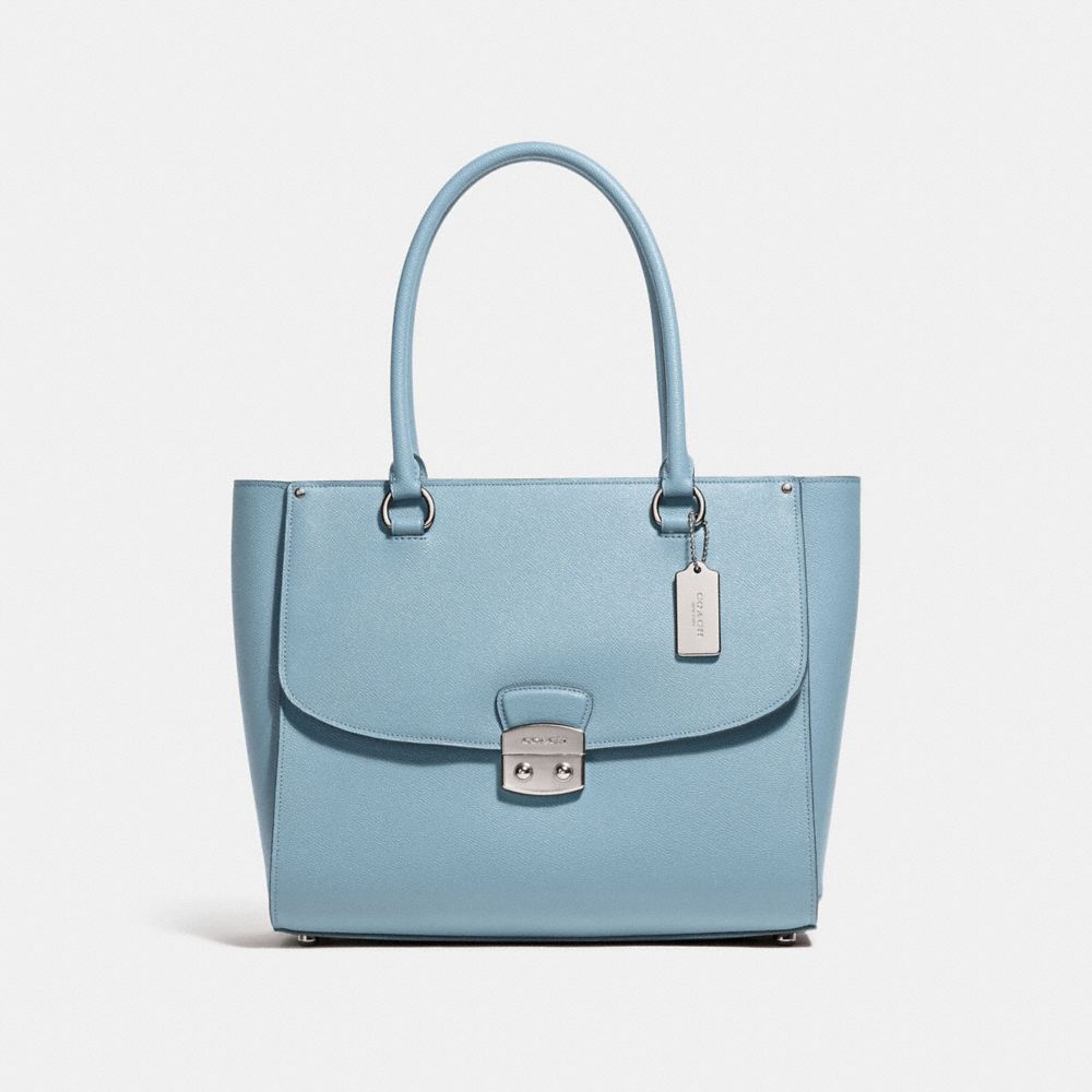 AVARY TOTE - F48629 - CORNFLOWER/SILVER