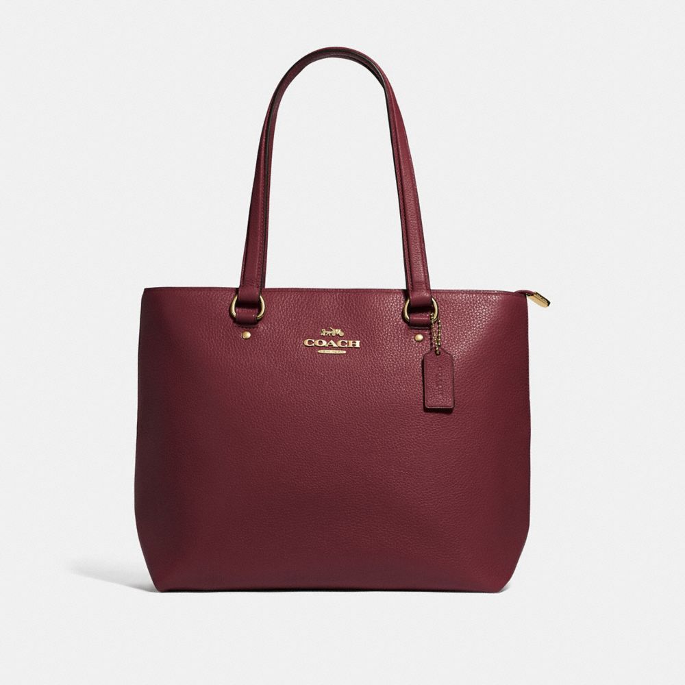 COACH F48637 BAY TOTE WINE/IMITATION GOLD