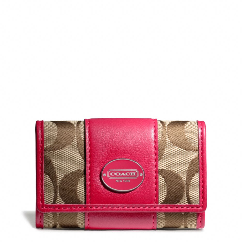 COACH SIGNATURE SIX RING KEY CASE - ONE COLOR - F48662