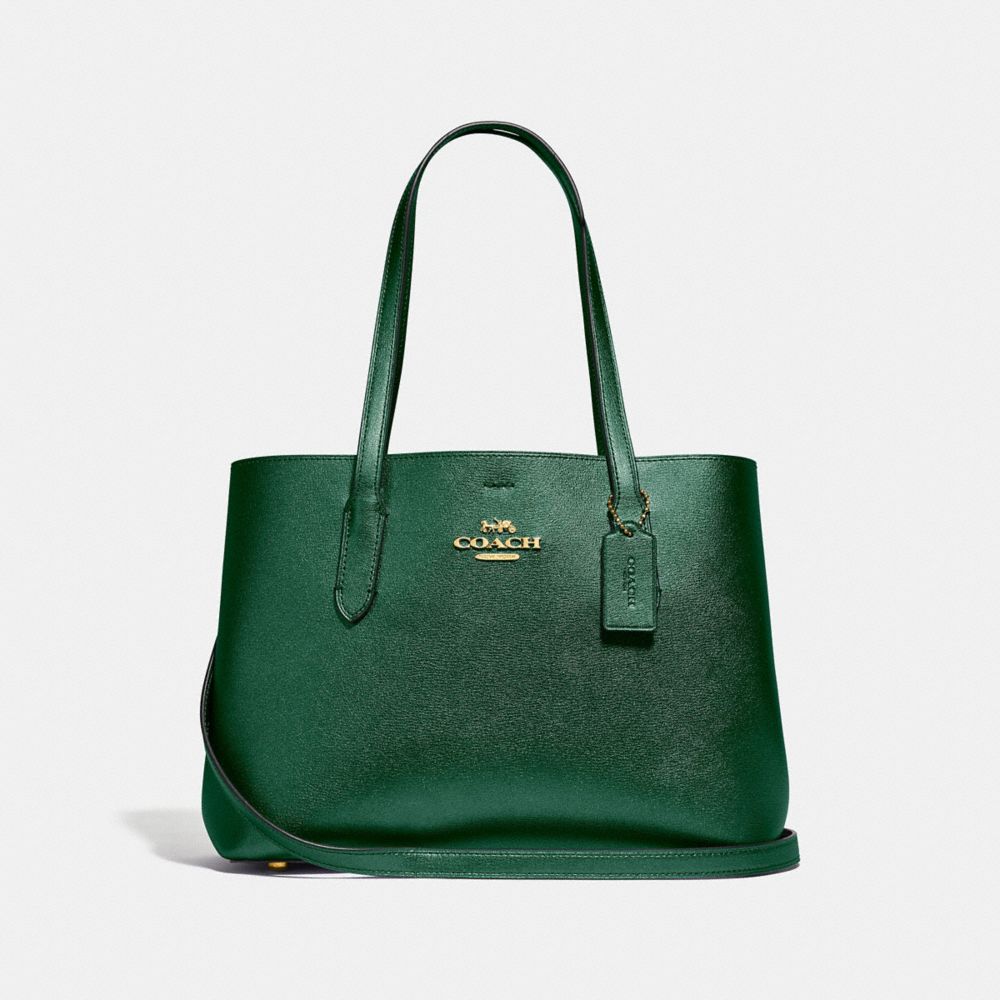 COACH F48734 AVENUE CARRYALL JADE/METALLIC-SEA-GREEN/GOLD