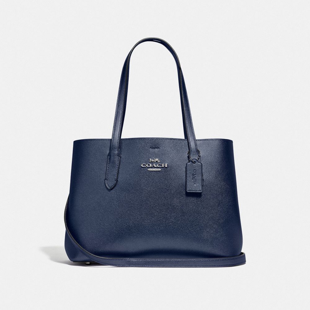 coach metallic blue handbag