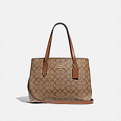 AVENUE CARRYALL IN SIGNATURE CANVAS - KHAKI/SADDLE 2/IMITATION GOLD - COACH F48735