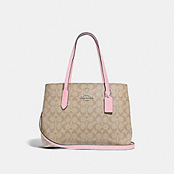 COACH AVENUE CARRYALL IN SIGNATURE CANVAS - LIGHT KHAKI/CARNATION/SILVER - F48735