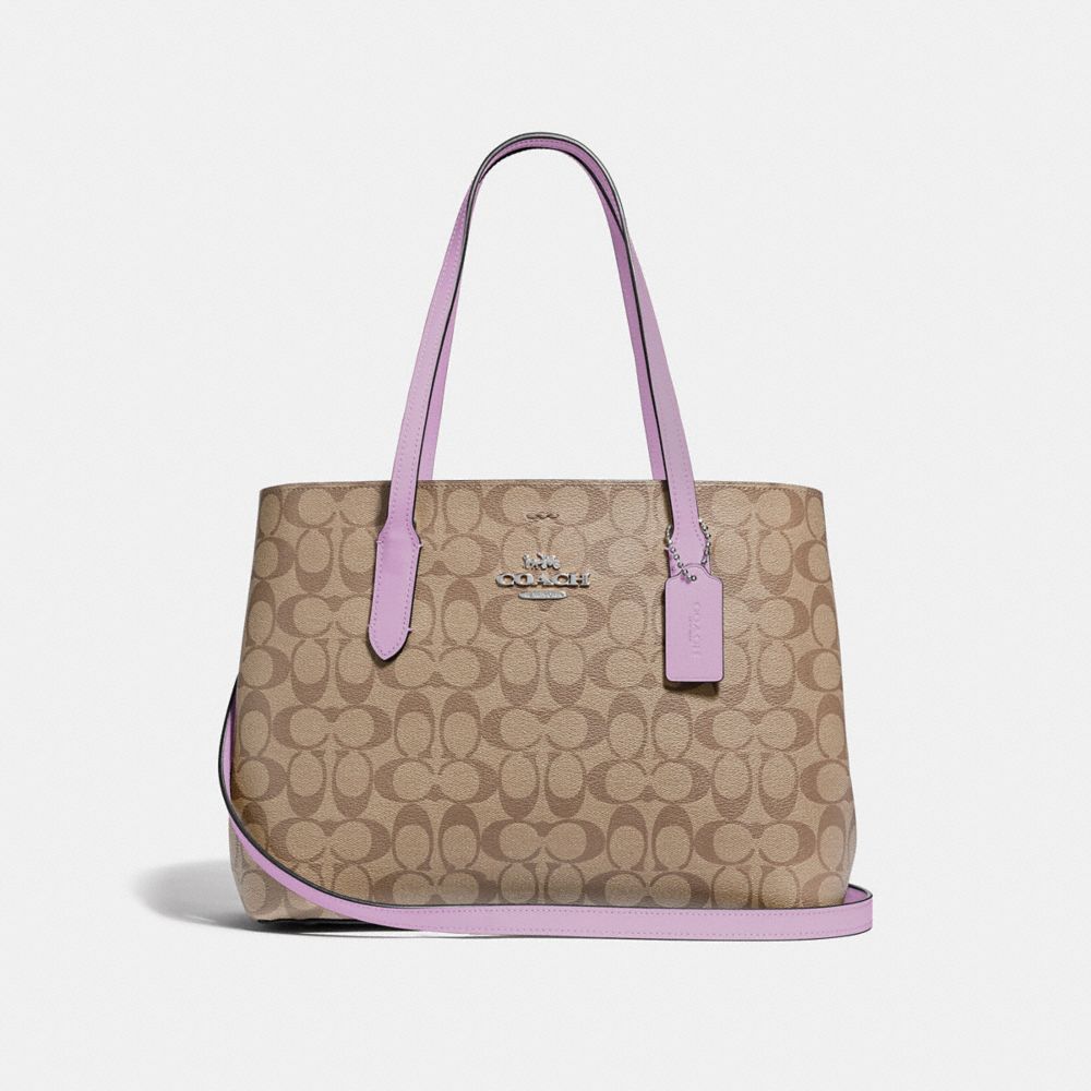 AVENUE CARRYALL IN SIGNATURE CANVAS - KHAKI/JASMINE/SILVER - COACH F48735