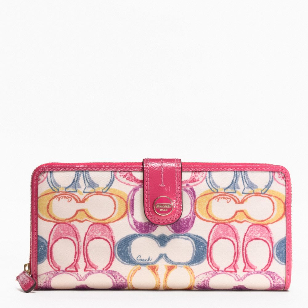 coach multicolor stripe purse