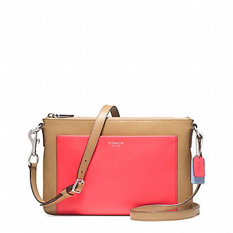 COACH f48872 COLORBLOCK LEATHER EAST/WEST SWINGPACK 