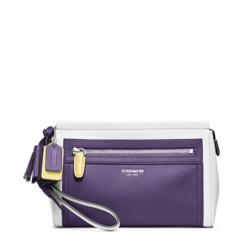 COLORBLOCK LEATHER LARGE WRISTLET - f48875 - F48875SVBCQ