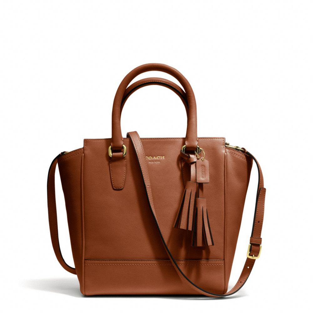 LEATHER MINI TANNER CROSSBODY - BRASS/COGNAC - COACH F48894