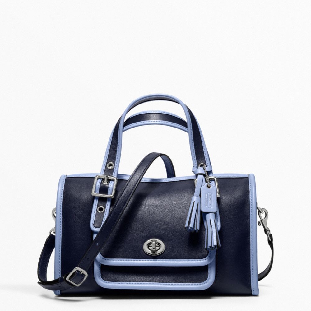 COACH F48896 - ARCHIVE TWO TONE MINI SATCHEL - SILVER/NAVY/CHAMBRAY ...