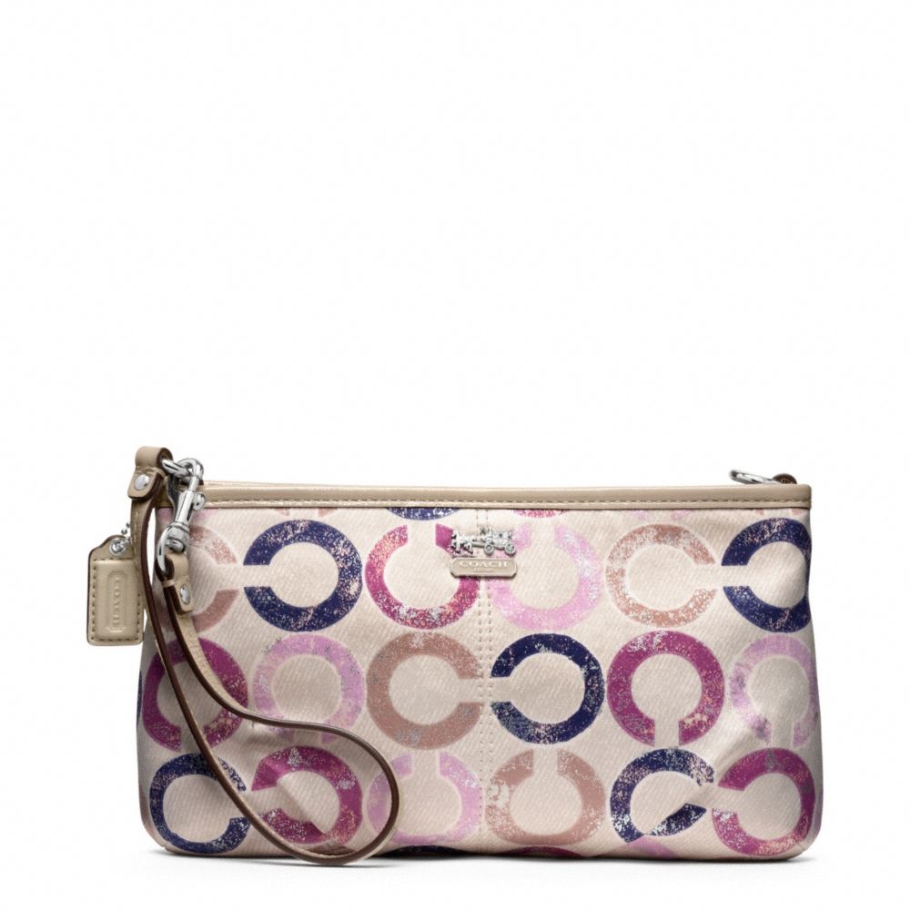 MADISON METALLIC GESSO OP ART LARGE WRISTLET COACH F48919