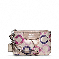 COACH F48926 Madison Metallic Gesso Op Art Small Wristlet 