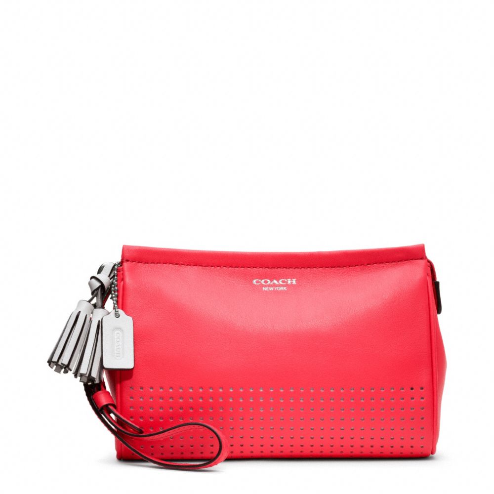 PERFORATED LEATHER LARGE WRISTLET - f48957 - F48957SVB3S