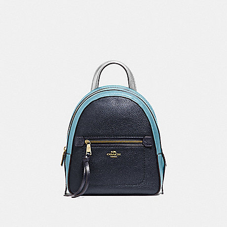 COACH F49122 ANDI BACKPACK IN COLORBLOCK MIDNIGHT MULTI/IMITATION GOLD