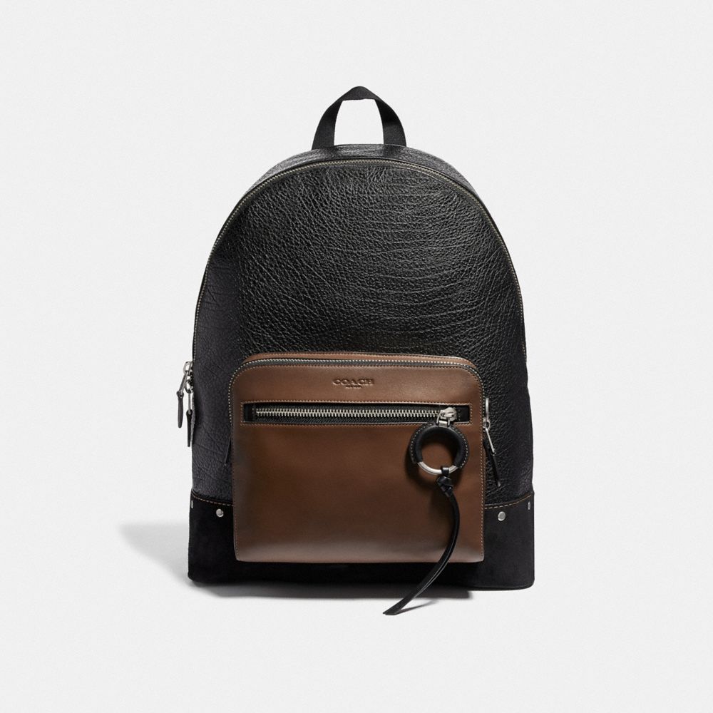 WEST BACKPACK - F49124 - BLACK MULTI/LIGHT ANTIQUE NICKEL