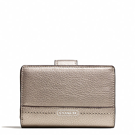 COACH F49153 - PARK LEATHER MEDIUM WALLET - SILVER/PEWTER | COACH ...