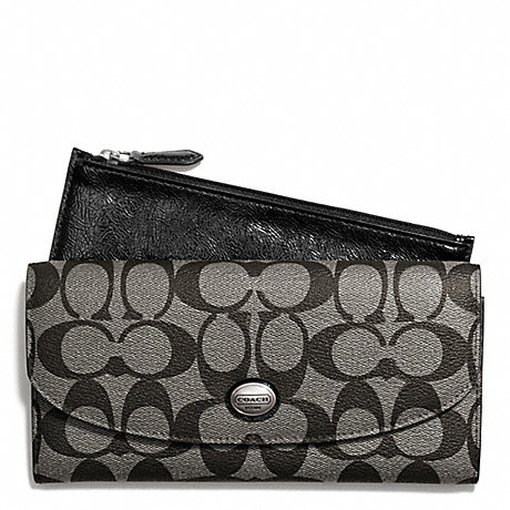 COACH F49154 PEYTON SIGNATURE SLIM ENVELOPE WITH POUCH ONE-COLOR