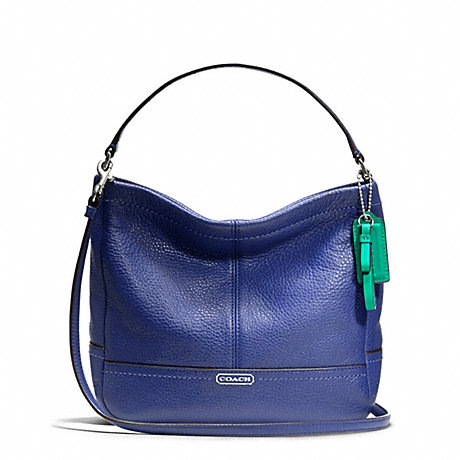 PARK LEATHER MINI DUFFLE CROSSBODY - COACH F49160 - SILVER/FRENCH BLUE