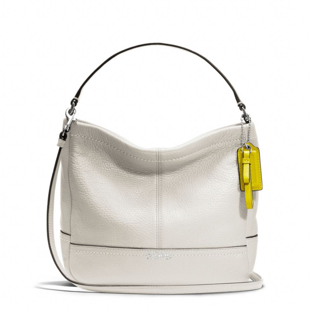 PARK LEATHER MINI DUFFLE CROSSBODY - SILVER/PEARL - COACH F49160