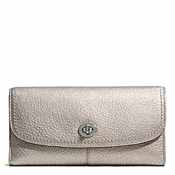 COACH F49164 - PARK LEATHER CHECKBOOK SILVER/PEWTER