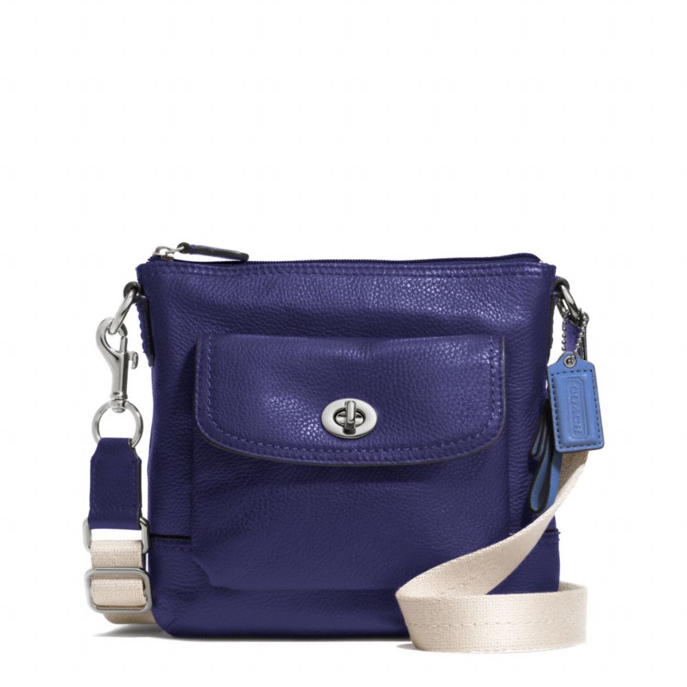 COACH F49170 Park Leather Swingpack SILVER/INDIGO