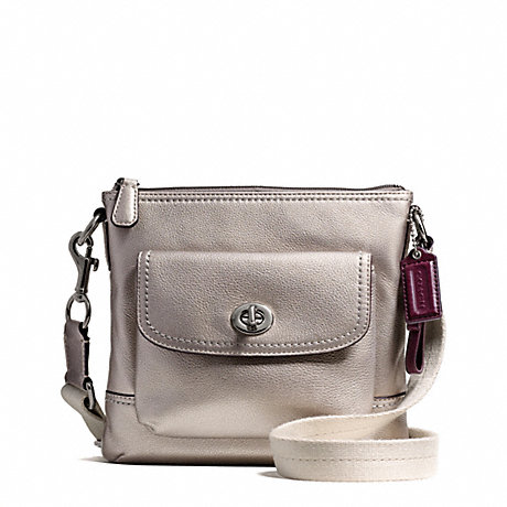 COACH PARK LEATHER SWINGPACK - SILVER/PEWTER - f49170