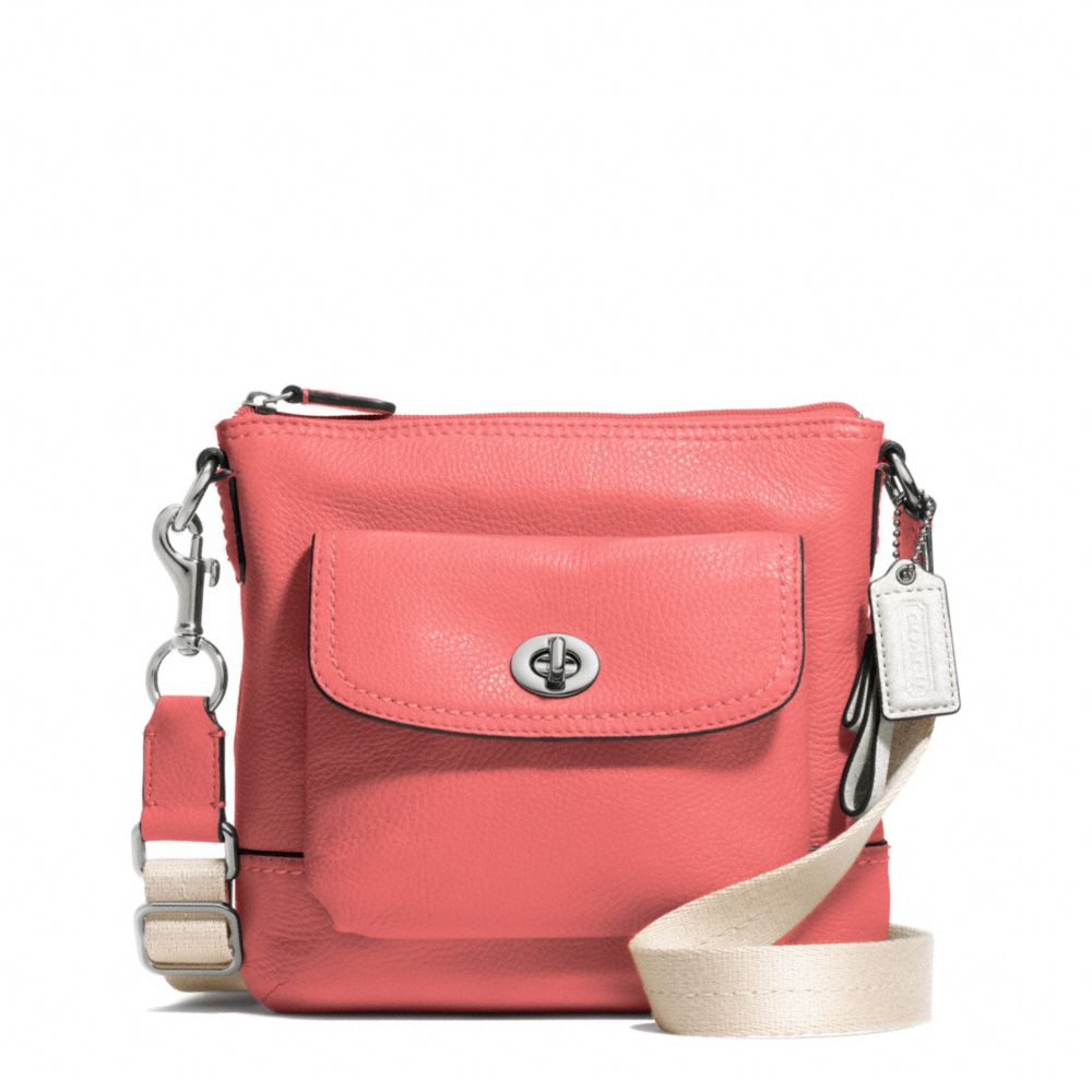 PARK LEATHER SWINGPACK - SILVER/TEAROSE - COACH F49170