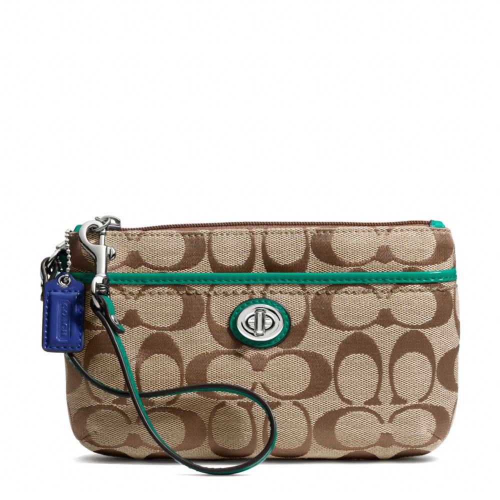 PARK SIGNATURE MEDIUM WRISTLET - f49175 - SILVER/KHAKI/BRIGHT JADE